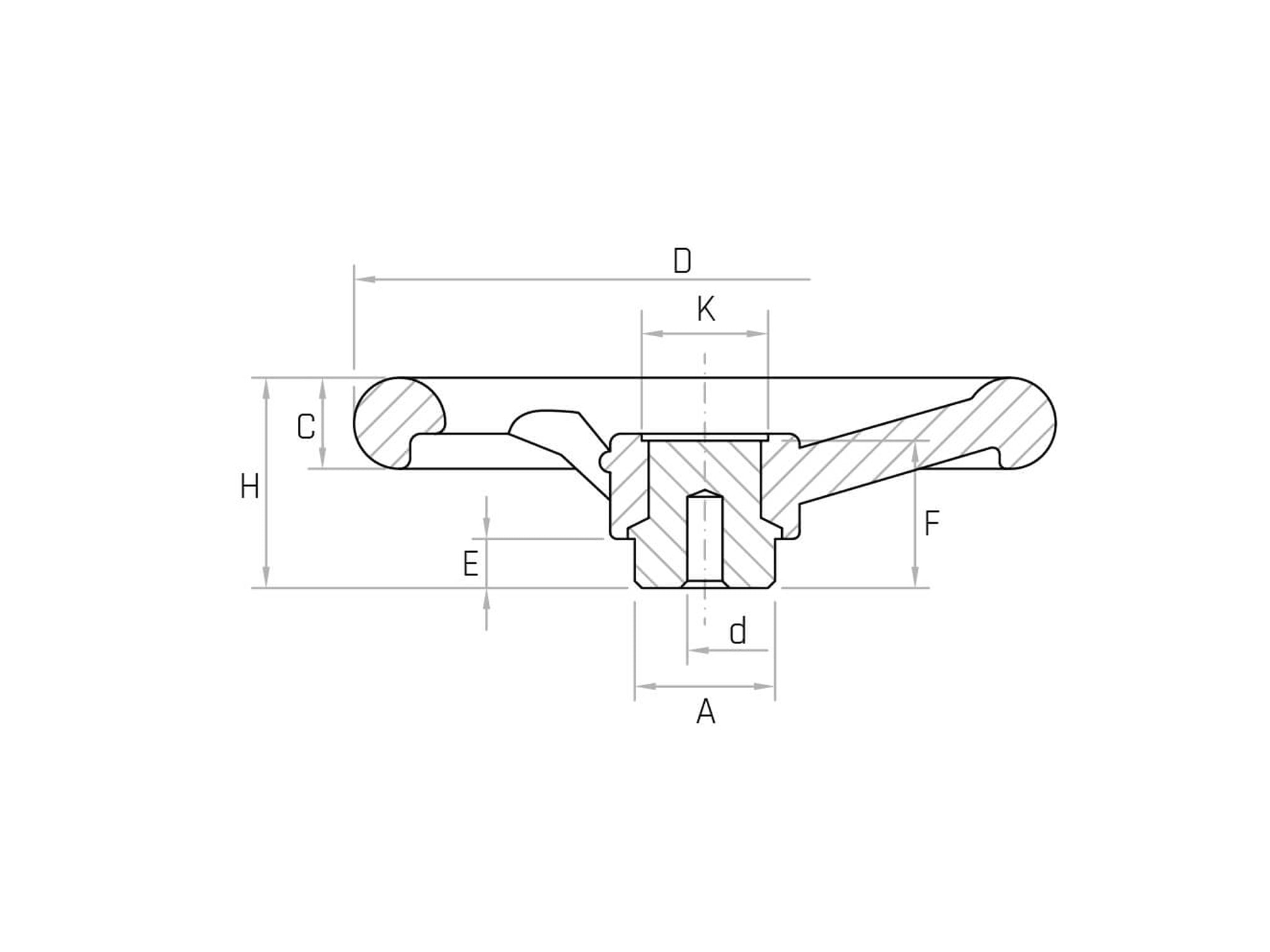 VRAF Three-spoke handwheel for SPECIAL WORKS - Range VRAF Three-spoke handwheel for SPECIAL WORKS - Range